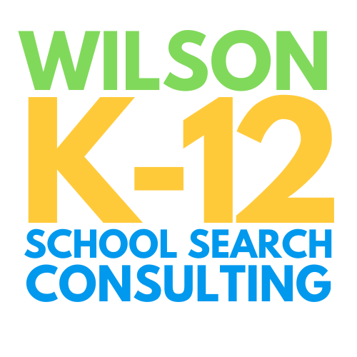 Video of school bus pulling up to a curb and students getting out. Wilson K-12 School Search Consulting logo is in the foreground. A button that says "Find Your School" Allows you to jump to about us. 